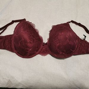 Burgundy bras